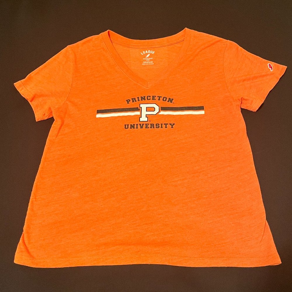 Princeton University Orange Ladies V-Neck T-Shirt - Medium